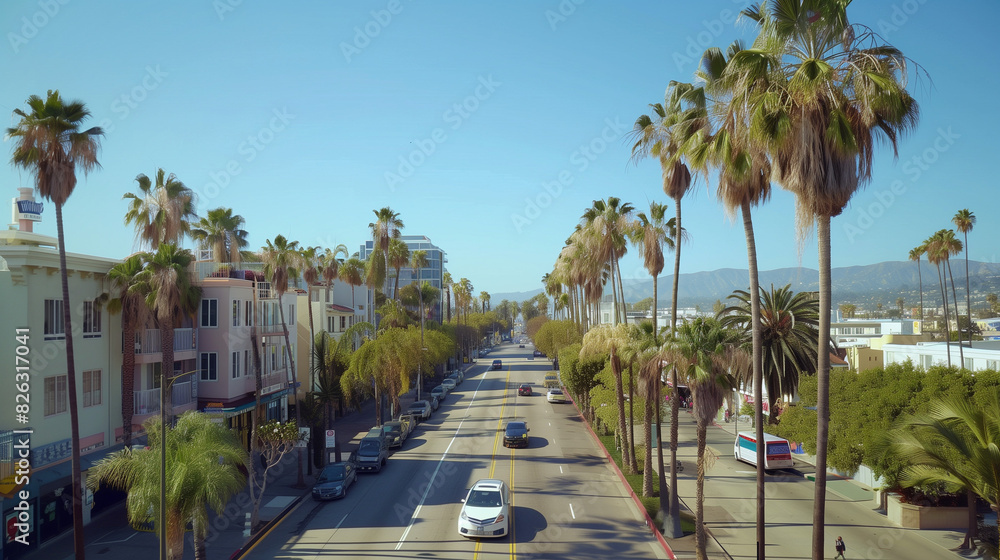 Santa Monica Urban View: Picturesque Scene in Los Angeles