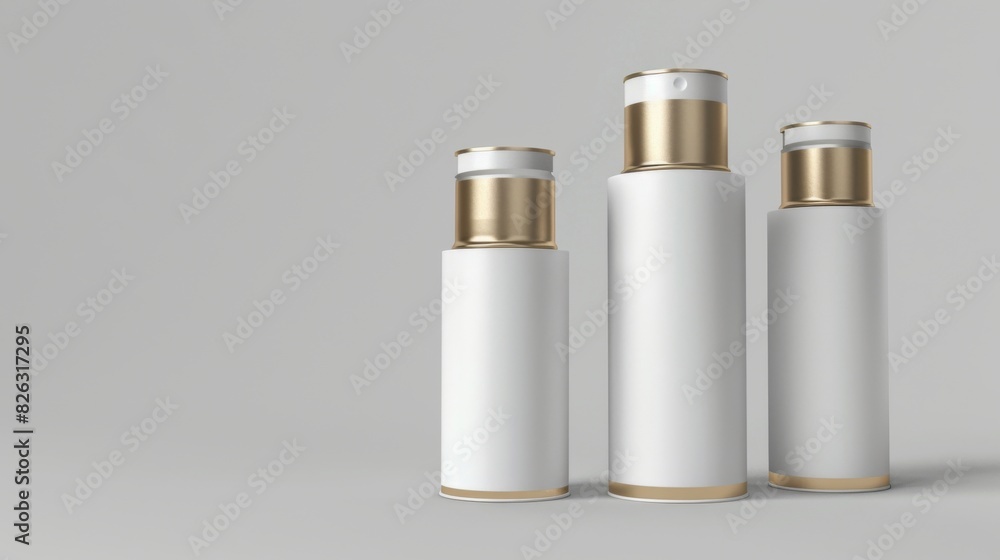 The aerosol spray can is white labeled and packaged for a male product The aerosol spray can is white labeled and packaged for a male product
