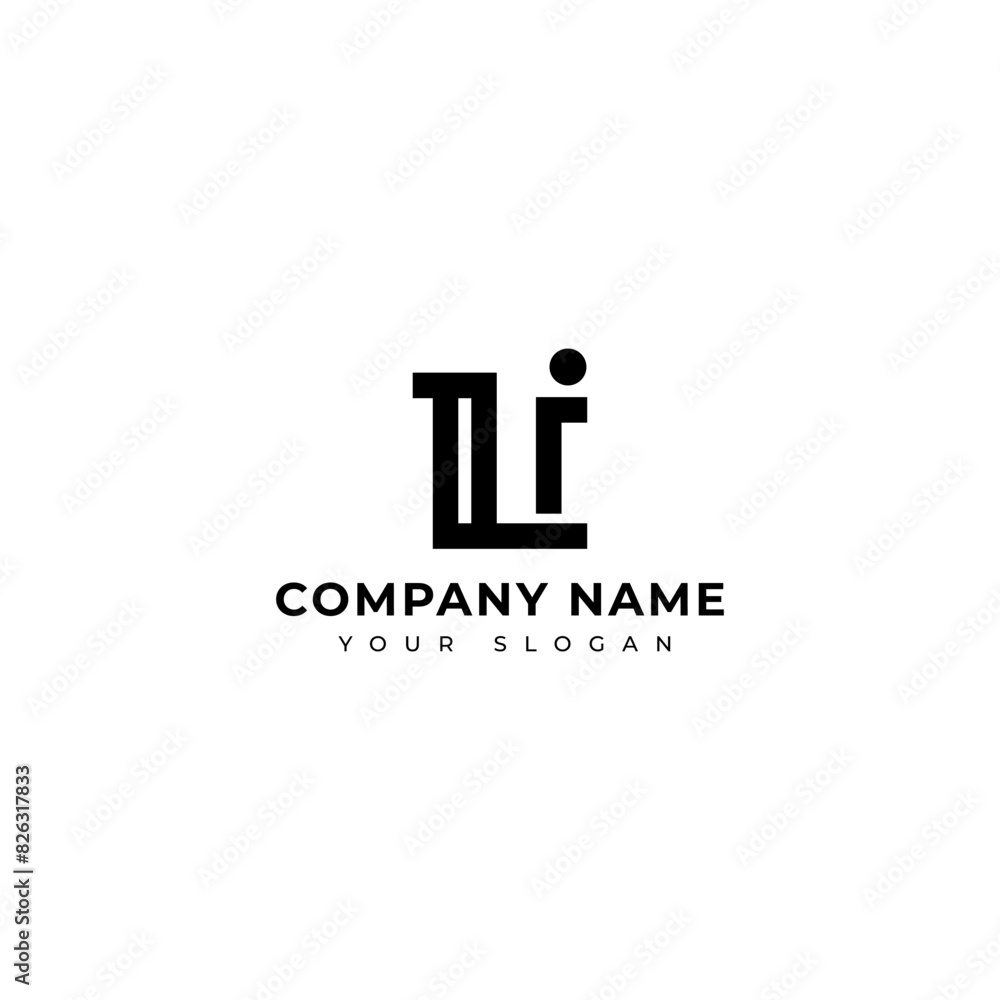 Modern Letter li logo vector design template Modern Letter li logo vector design template