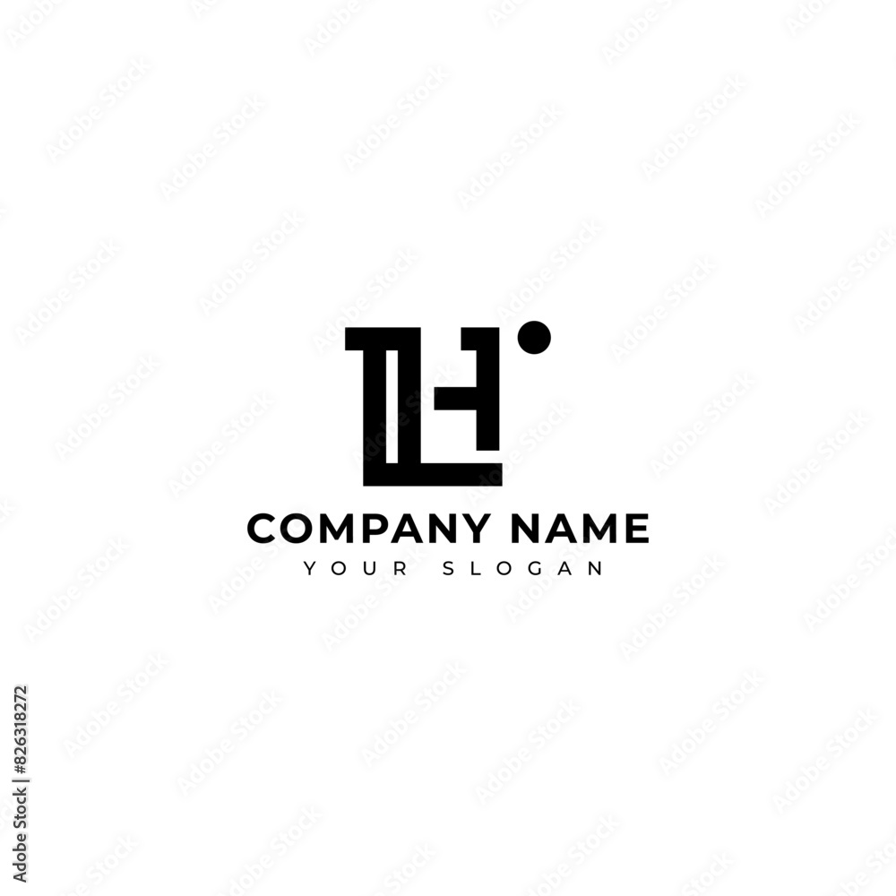 Obraz premium Modern Letter lh logo vector design template