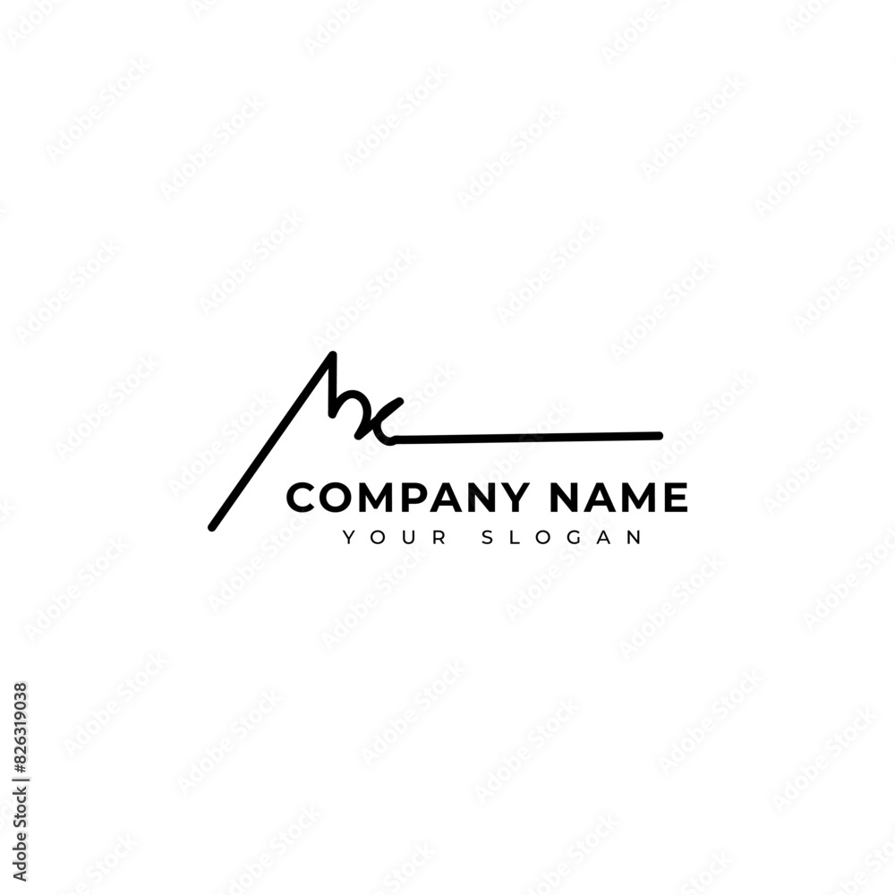 mc Initial signature logo vector design mc Initial signature logo vector design