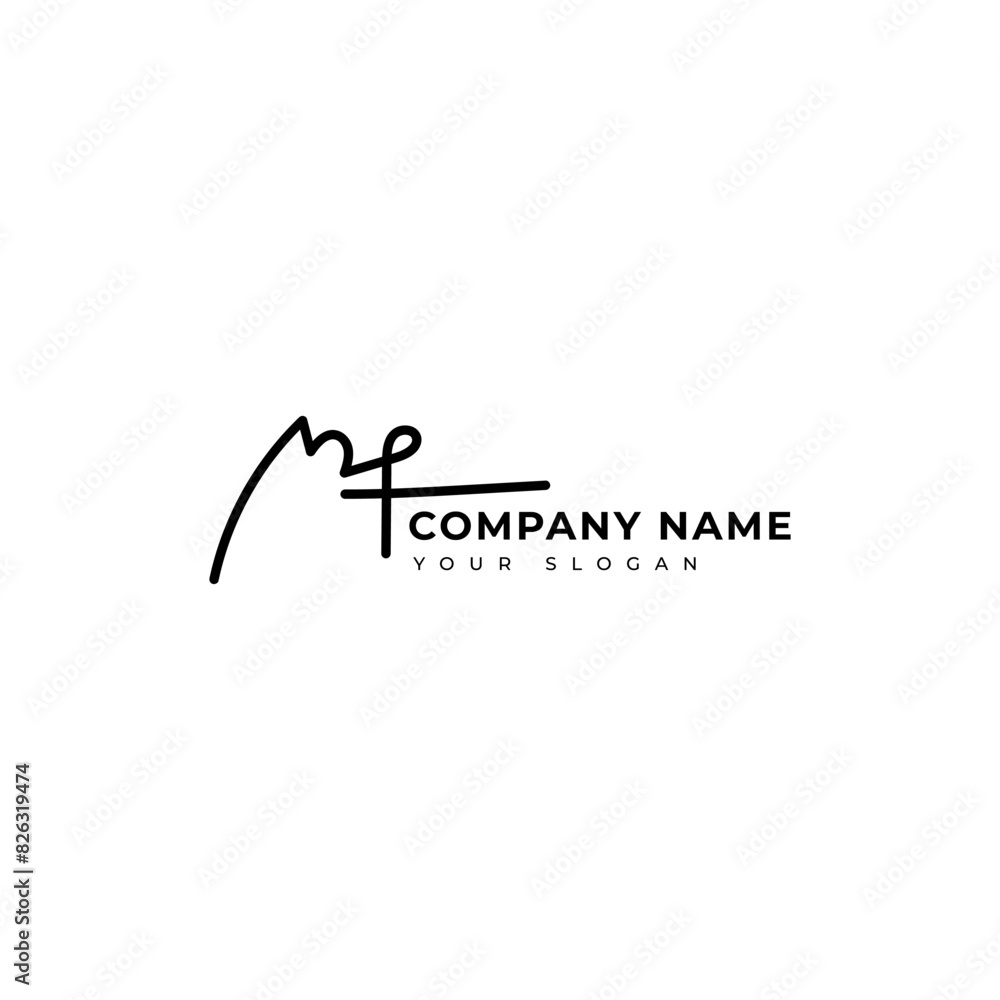 Mf Initial signature logo vector design Mf Initial signature logo vector design