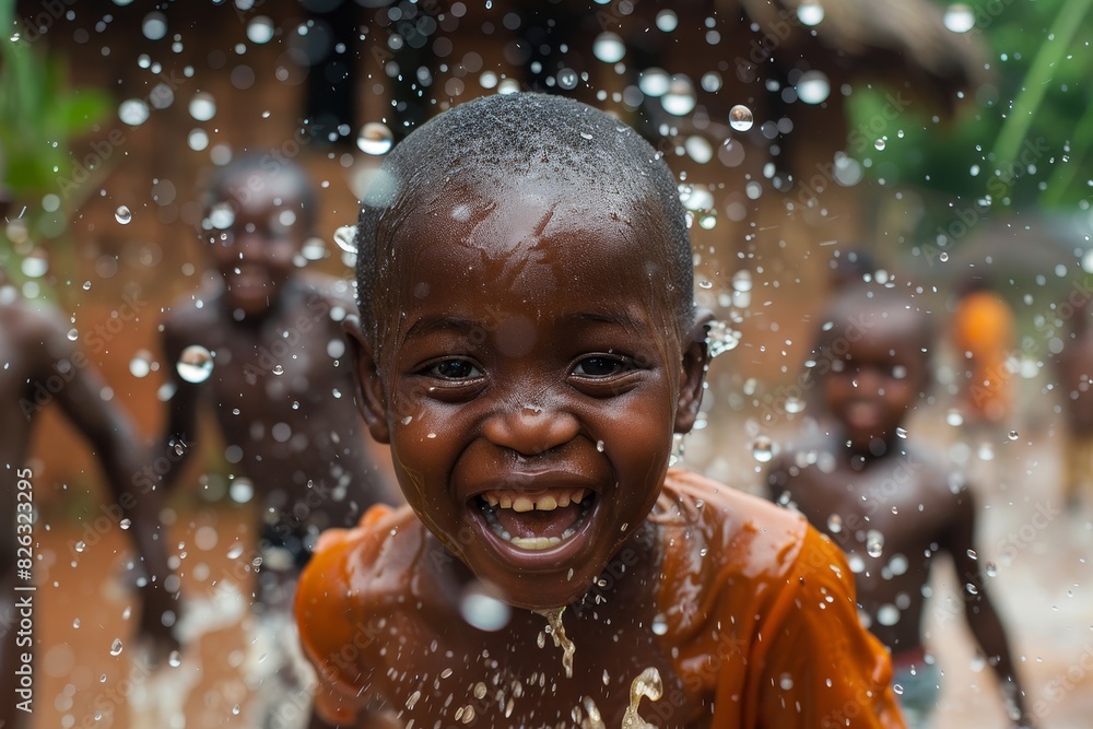 happy African little boy, portrait happy African little boy, portrait