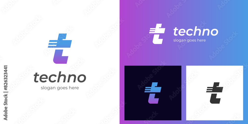 Letter t tech logo icon design with lowercase t letter logotype design concept Letter t tech logo icon design with lowercase t letter logotype design concept