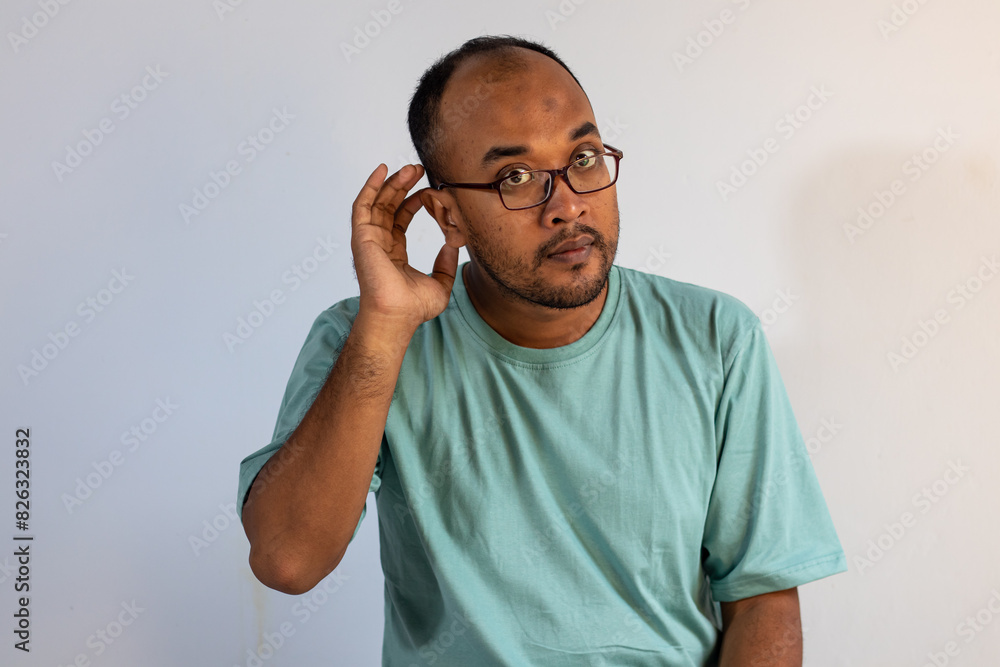 Asian man with mustache and beard taking photos confidently Asian man with mustache and beard taking photos confidently