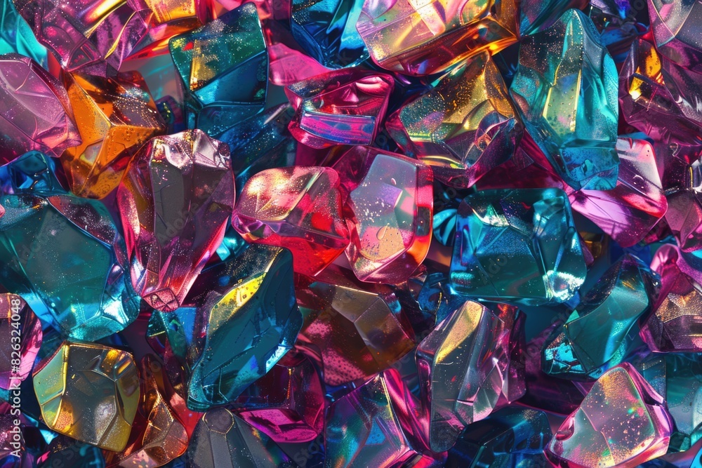 Close up of a pile of colored glass, perfect for design projects Close up of a pile of colored glass, perfect for design projects
