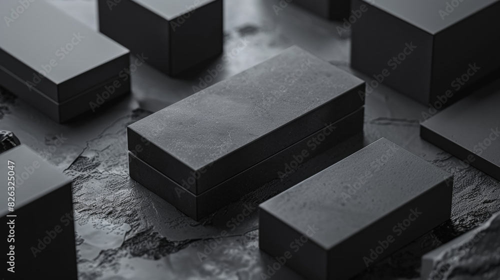 A black box is on a black surface A black box is on a black surface
