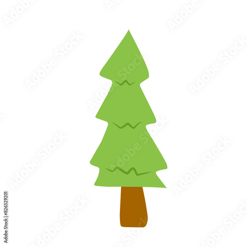 pine tree cartoon illustration