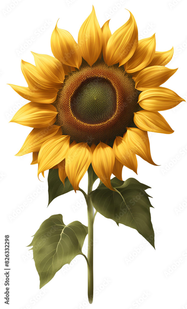Fototapeta premium sunflower isolated on white