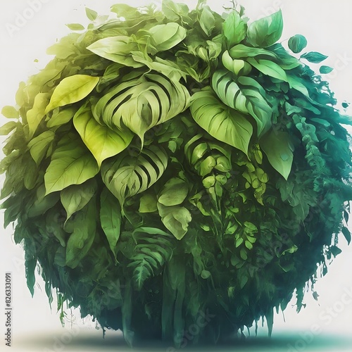 Global Harmony Vibrant Globe Leaves Illustration for Eco Concepts  Microstock Image photo