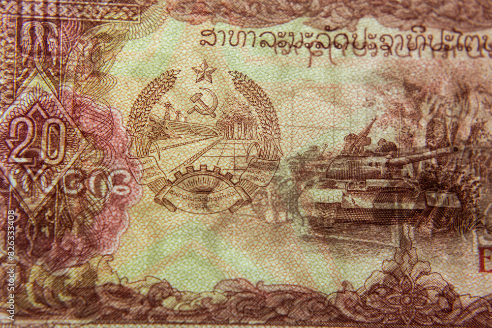 Obraz premium Macro shot of a banknote texture