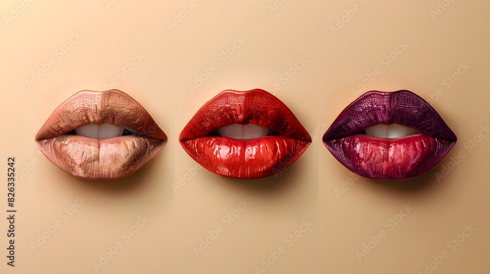 Modern fashion lips on dark color background Modern fashion lips on dark color background