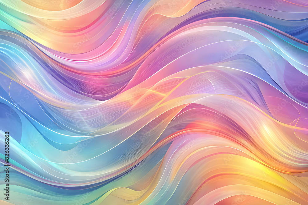 Translucent pastel smooth background with abstract multi colored waves and curves. Translucent pastel smooth background with abstract multi colored waves and curves.