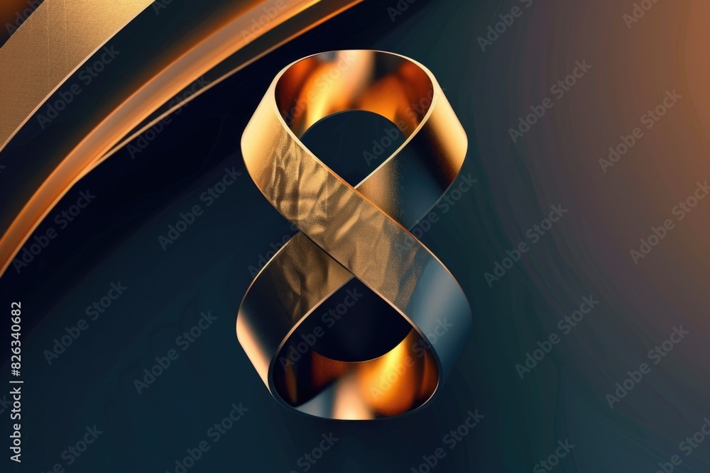 A shiny gold ring displayed on a dark black surface. Perfect for jewelry stores or wedding-related designs