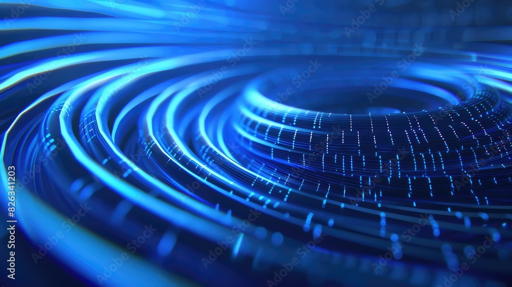 Abstract blue neon light waves and lines, futuristic technology background with dynamic motion, vibrant digital and cyber concept. Abstract blue neon light waves and lines, futuristic technology background with dynamic motion, vibrant digital and cyber concept.