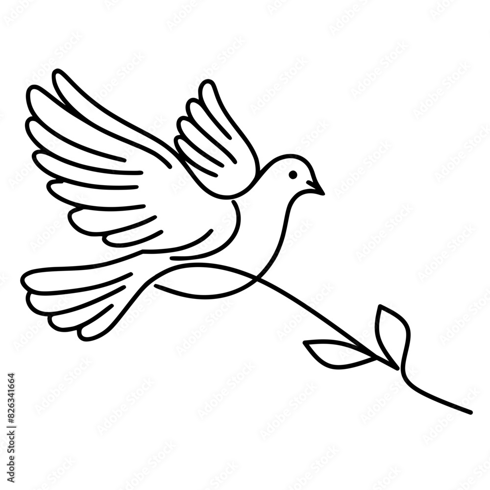 Fototapeta premium dove lineart