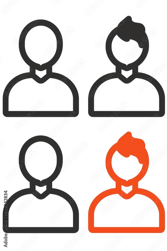 Various avatars representing different people. Suitable for social media or virtual communication concepts Various avatars representing different people. Suitable for social media or virtual communication concepts