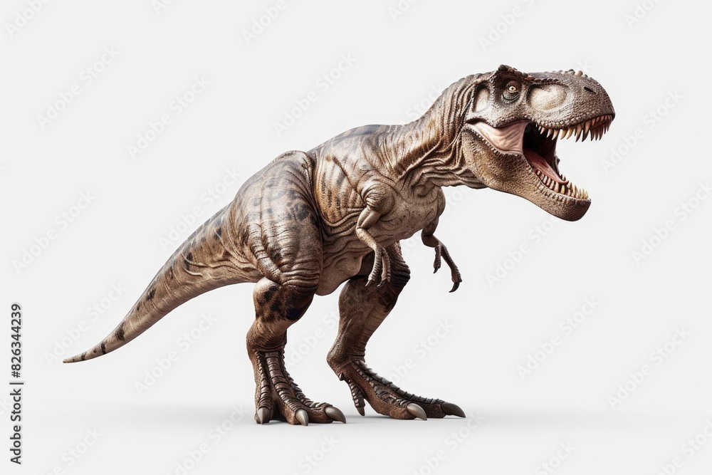 A fierce T-Rex dinosaur with its mouth wide open. Perfect for educational materials or dinosaur-themed designs A fierce T-Rex dinosaur with its mouth wide open. Perfect for educational materials or dinosaur-themed designs