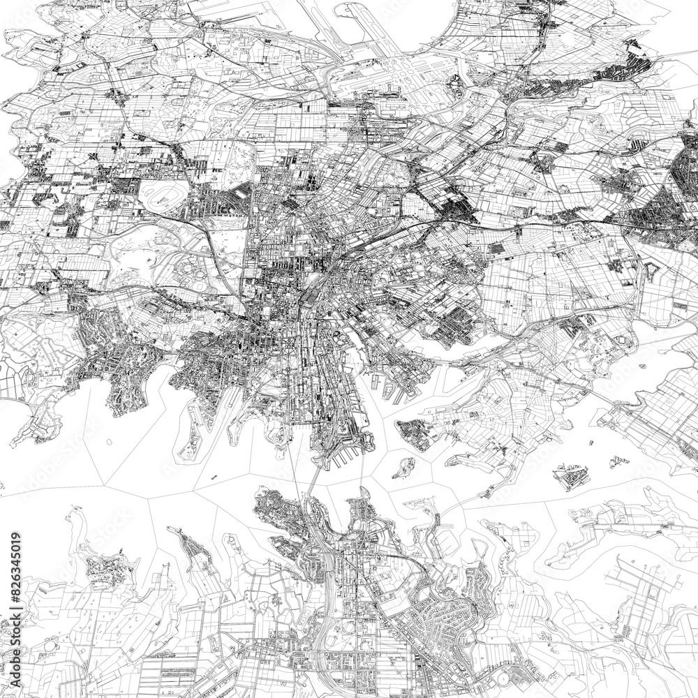 Naklejka premium 3D illustration of city and urban in Sydney Australia