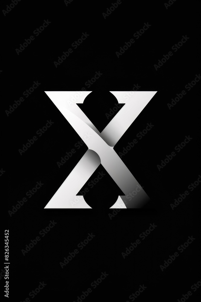 A simple black and white image of the letter X. Suitable for various design projects A simple black and white image of the letter X. Suitable for various design projects