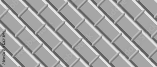 Grey brick wall pattern for kitchen and bathroom. Modern backdrop. Grey cover vector background.