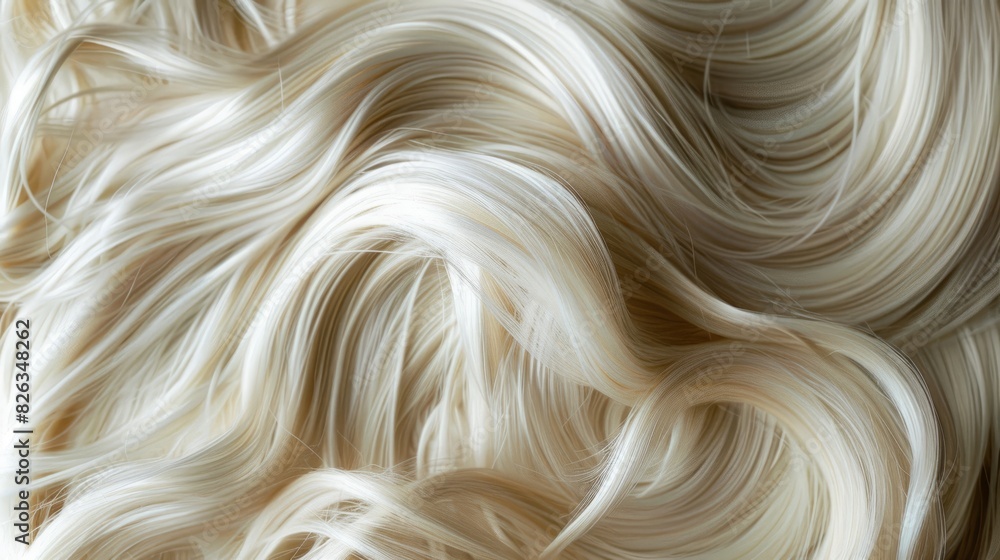 The female head closed by a fair hair, isolated. The female head closed by a fair hair, isolated.