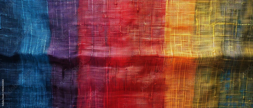 Detailed photo of painted woven fabric Detailed photo of painted woven fabric