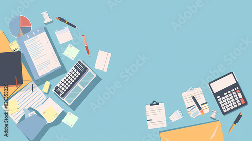 Report documents research vector image,Accounting concept background flat style vector image © ak159715