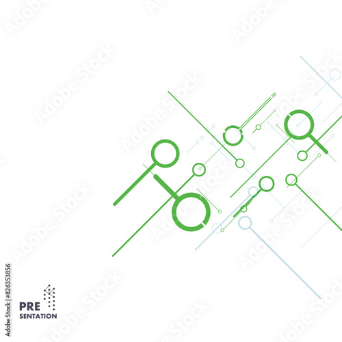 Abstract connecting dots and lines. Modern science and technology background. Vector illustration