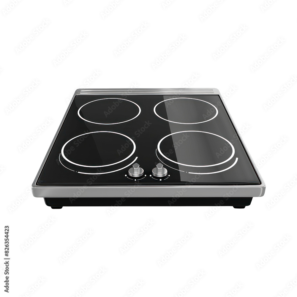 Fototapeta premium Induction stove. Isolated on transparent background.