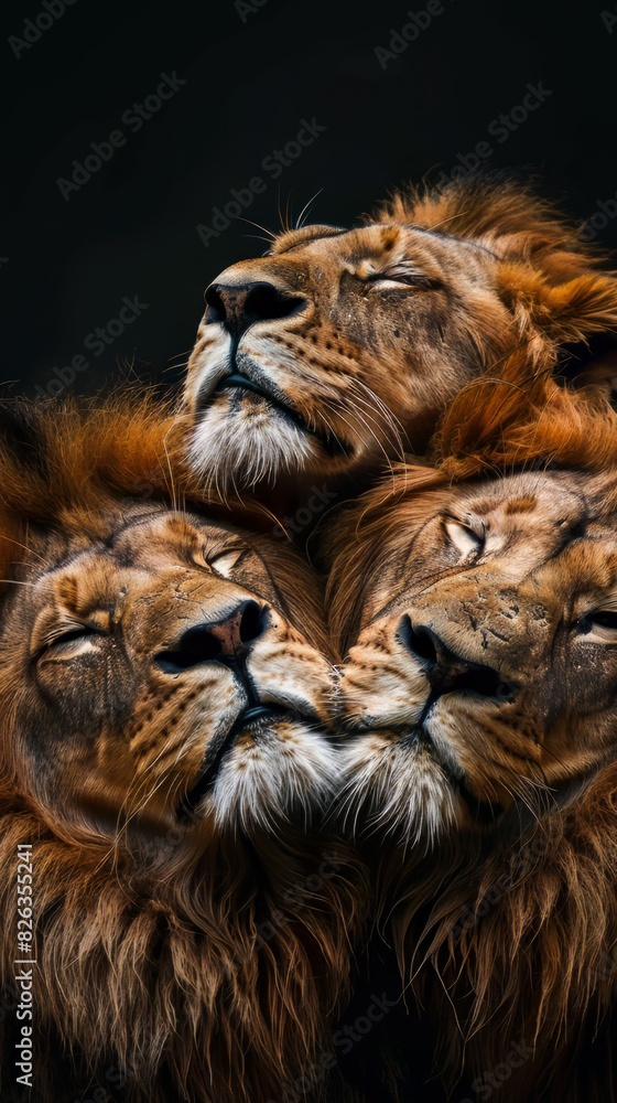 Naklejka premium Wild Tiger Lion Portrait