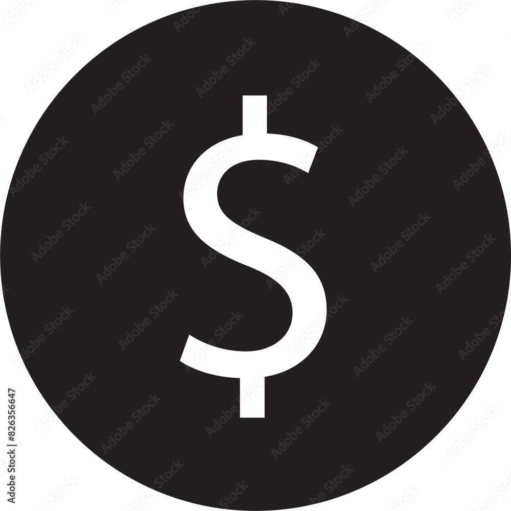 Dollar money currency business simple icon Dollar money currency business simple icon
