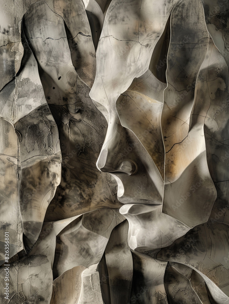 abstract bas-relief with grey and beige colours in low dark light abstract bas-relief with grey and beige colours in low dark light
