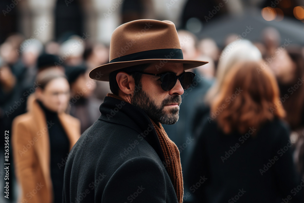 Creative AI generated picture vintage spy movie style secret agent person at work