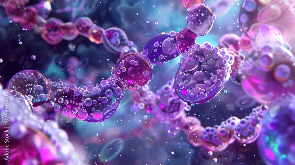 Highresolution illustration of complex molecular structures with vibrant Highresolution illustration of complex molecular structures with vibrant