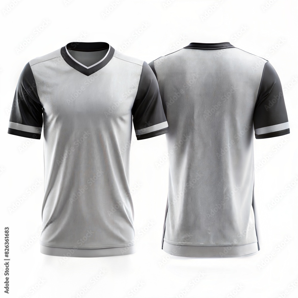 Front and back Football t shirt isolated on white background Front and back Football t shirt isolated on white background