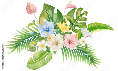 トロピカルな植物のブーケ