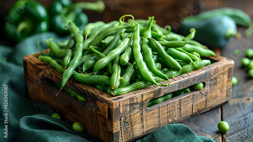 green beans in a basket