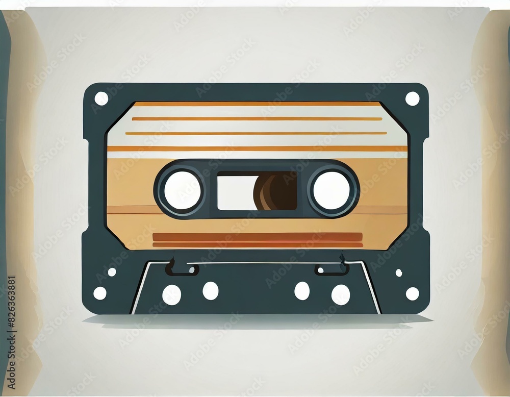 audio cassette music, vector picture on a white background, logo audio cassette music, vector picture on a white background, logo