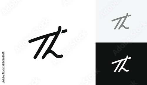 Photos Handwritting signature letter TL initial logo design