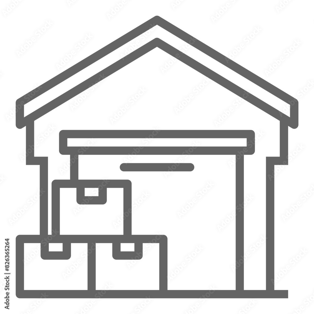 Warehouse icon, vector illustration, simple design, best used for web Warehouse icon, vector illustration, simple design, best used for web