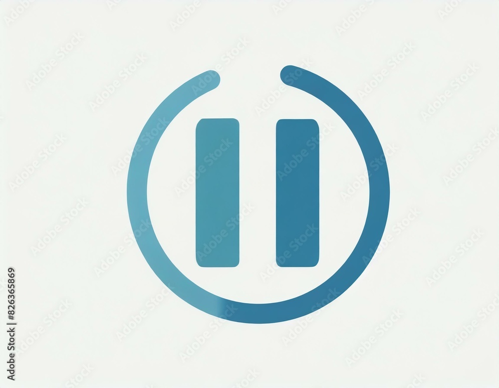 pause button vector icon on white background, logo audio video pause button vector icon on white background, logo audio video