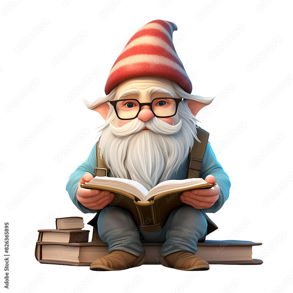 Cute small Gnome cartoon clip art Illustration design -vibrant color image