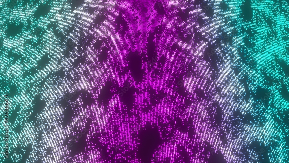 Obraz premium Particle Data Flow. Computer generated 3d render
