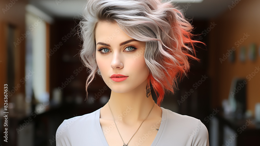 Hairdresser creates beautiful hairstyle Hairdresser creates beautiful hairstyle