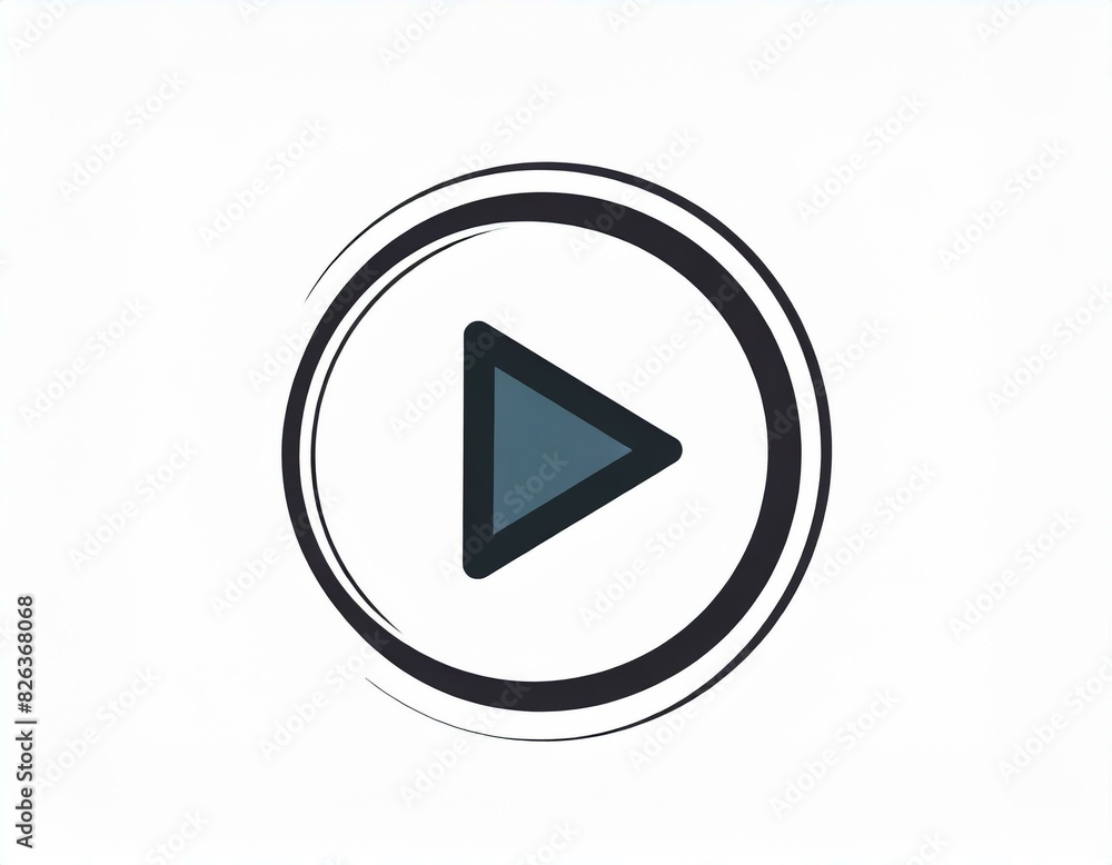 play button vector icon on white background, logo audio video play button vector icon on white background, logo audio video