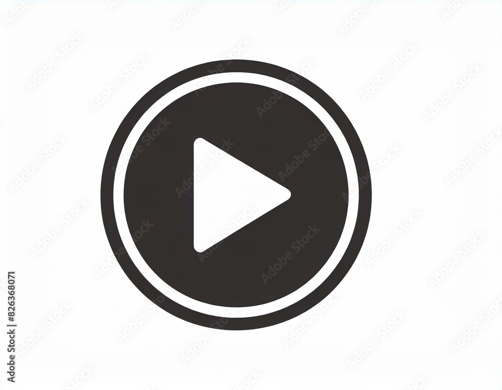 play button vector icon on white background, logo audio video play button vector icon on white background, logo audio video