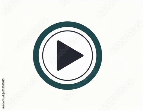 Free Download play button vector icon on white background, logo audio video - GFXLoad