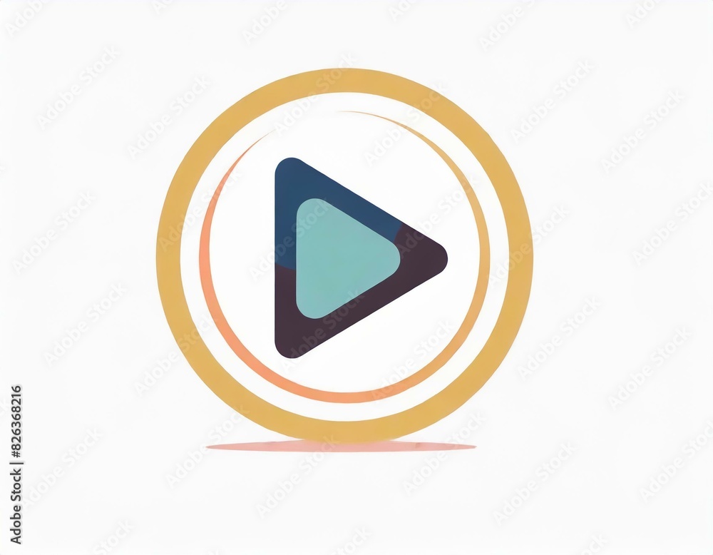 play button vector icon on white background, logo audio video play button vector icon on white background, logo audio video