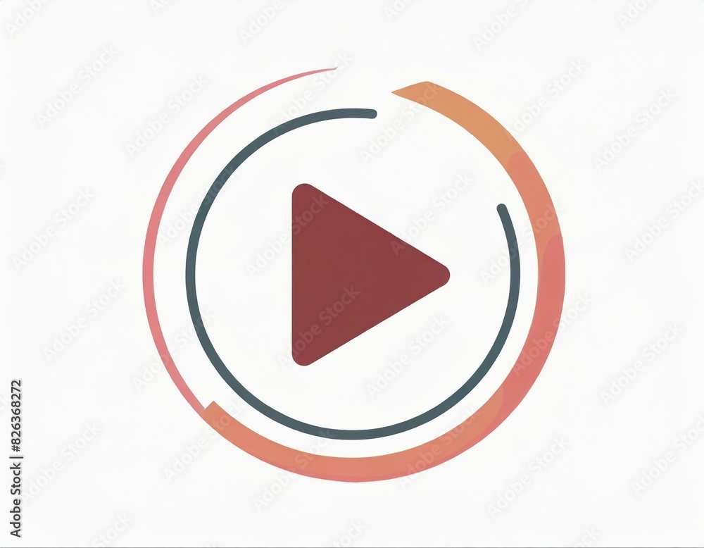 play button vector icon on white background, logo audio video play button vector icon on white background, logo audio video